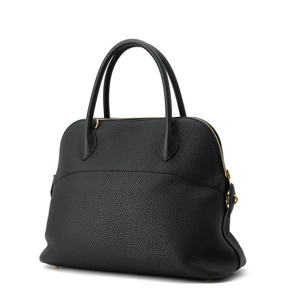 エルメス ハンドバッグ ボリード31 ブラック/ゴールド金具 トリヨンクレマンス D刻印 HERMES Bolide 2wayショルダー 黒