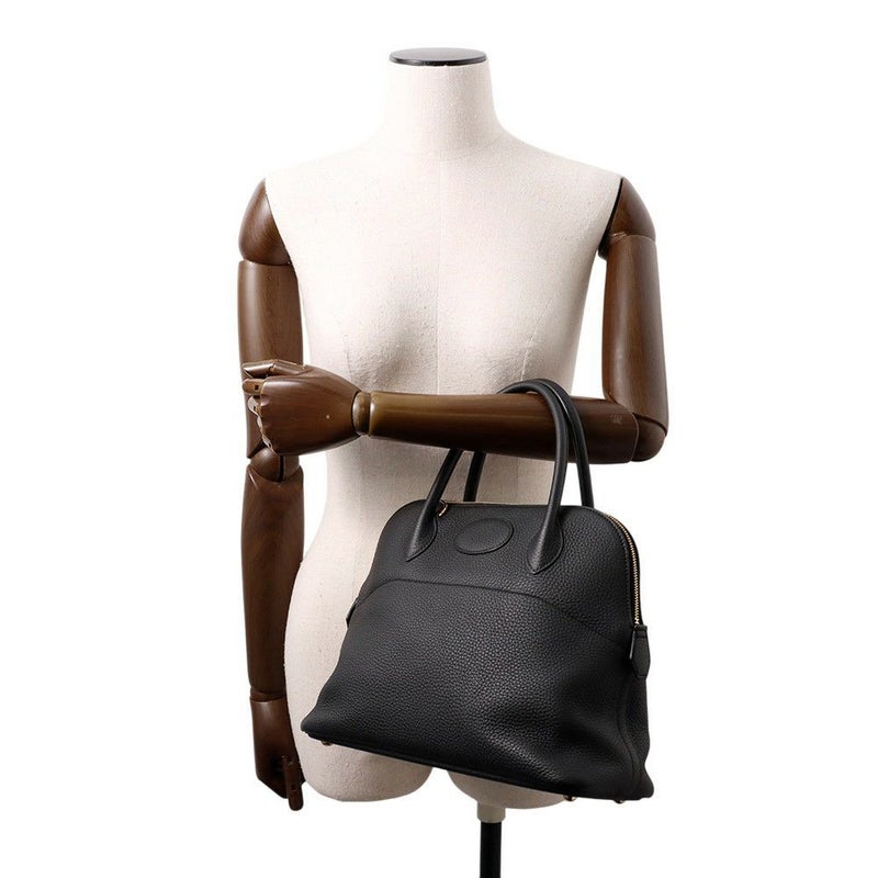 エルメス ハンドバッグ ボリード31 ブラック/ゴールド金具 トリヨンクレマンス D刻印 HERMES Bolide 2wayショルダー 黒