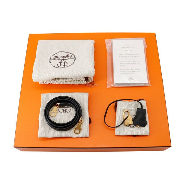 エルメス ハンドバッグ ボリード31 ブラック/ゴールド金具 トリヨンクレマンス D刻印 HERMES Bolide 2wayショルダー 黒