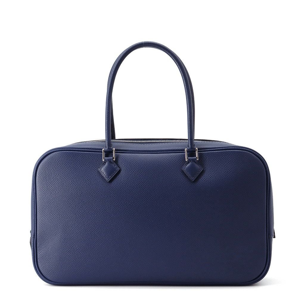 エルメス ハンドバッグ プリュム エラン28 ネイビー/シルバー金具