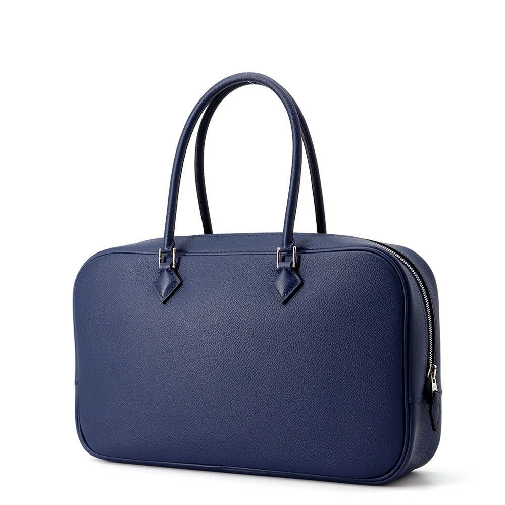エルメス ハンドバッグ プリュム エラン28 ネイビー/シルバー金具