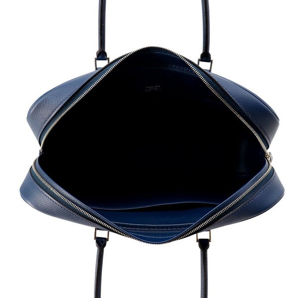 エルメス ハンドバッグ プリュム エラン28 ネイビー/シルバー金具 エプソン □N刻印