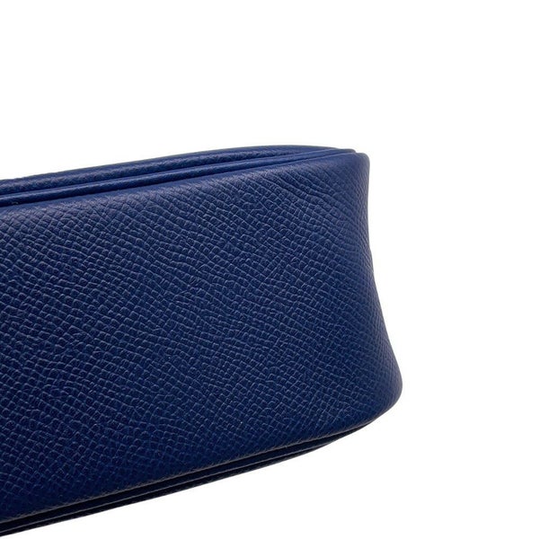 エルメス ハンドバッグ プリュム エラン28 ネイビー/シルバー金具 エプソン □N刻印