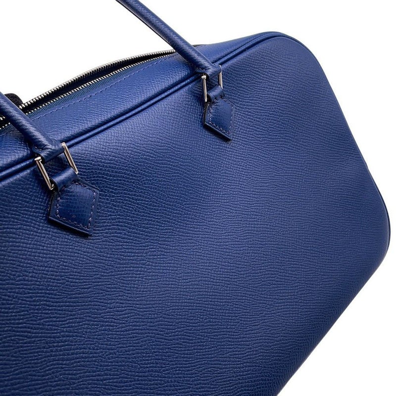 エルメス ハンドバッグ プリュム エラン28 ネイビー/シルバー金具 エプソン □N刻印