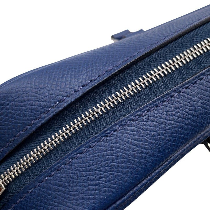 エルメス ハンドバッグ プリュム エラン28 ネイビー/シルバー金具 エプソン □N刻印