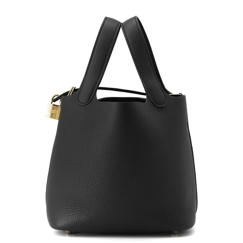 エルメス ハンドバッグ ピコタンロックPM ブラック/ゴールド金具 トリヨンクレマンス K刻印 黒