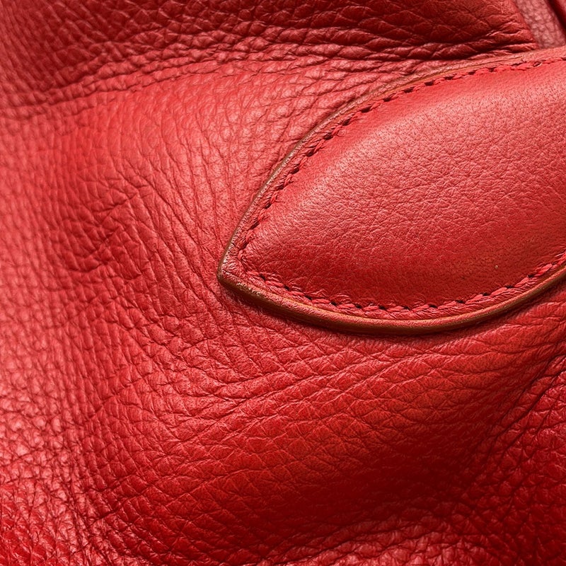 エルメス ボストンバッグ ヴィクトリア50 レッド/ゴールド金具 トリヨンクレマンス HERMES バッグ