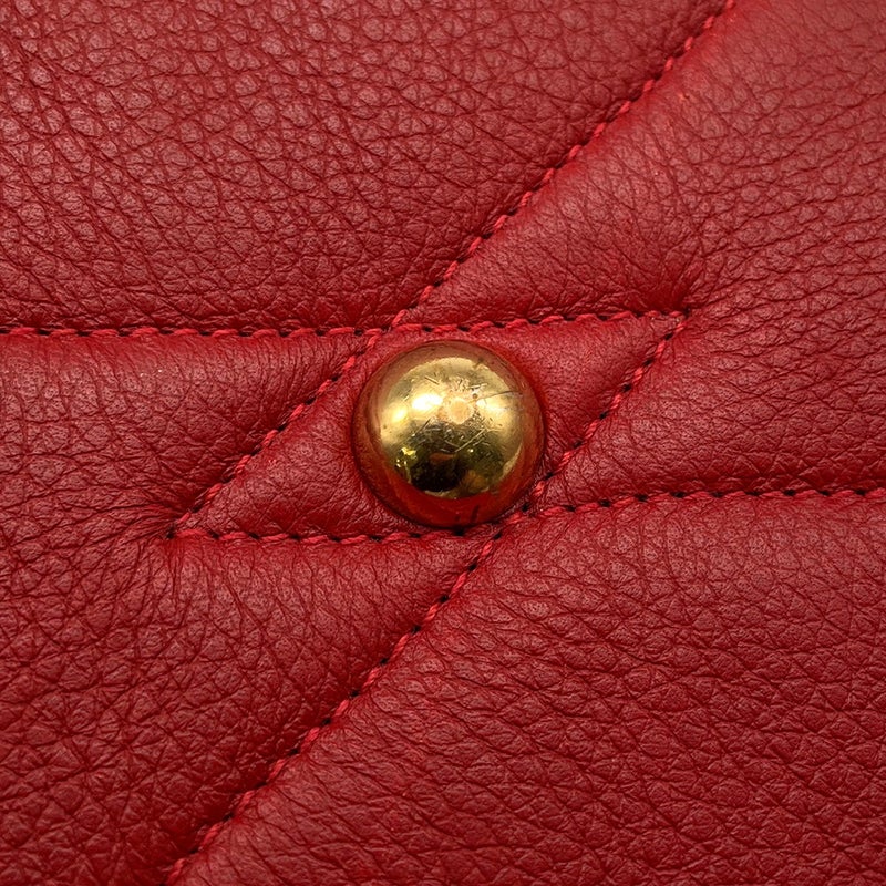 エルメス ボストンバッグ ヴィクトリア50 レッド/ゴールド金具 トリヨンクレマンス HERMES バッグ