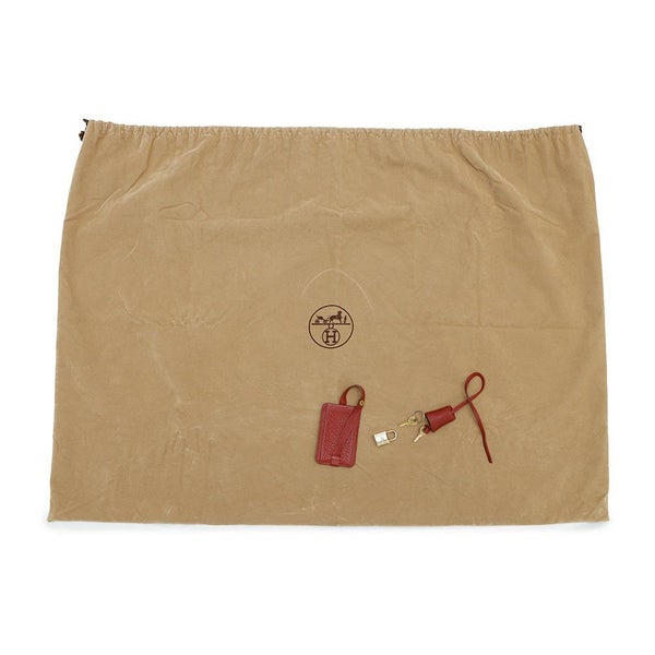 エルメス ボストンバッグ ヴィクトリア50 レッド/ゴールド金具 トリヨンクレマンス HERMES バッグ