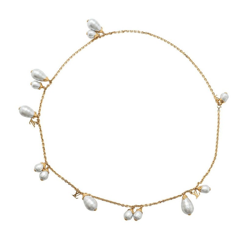 ルイヴィトン ネックレス ダミエ・パール パンダンティフ ロングネックレス LOUIS VUITTON アクセサリー