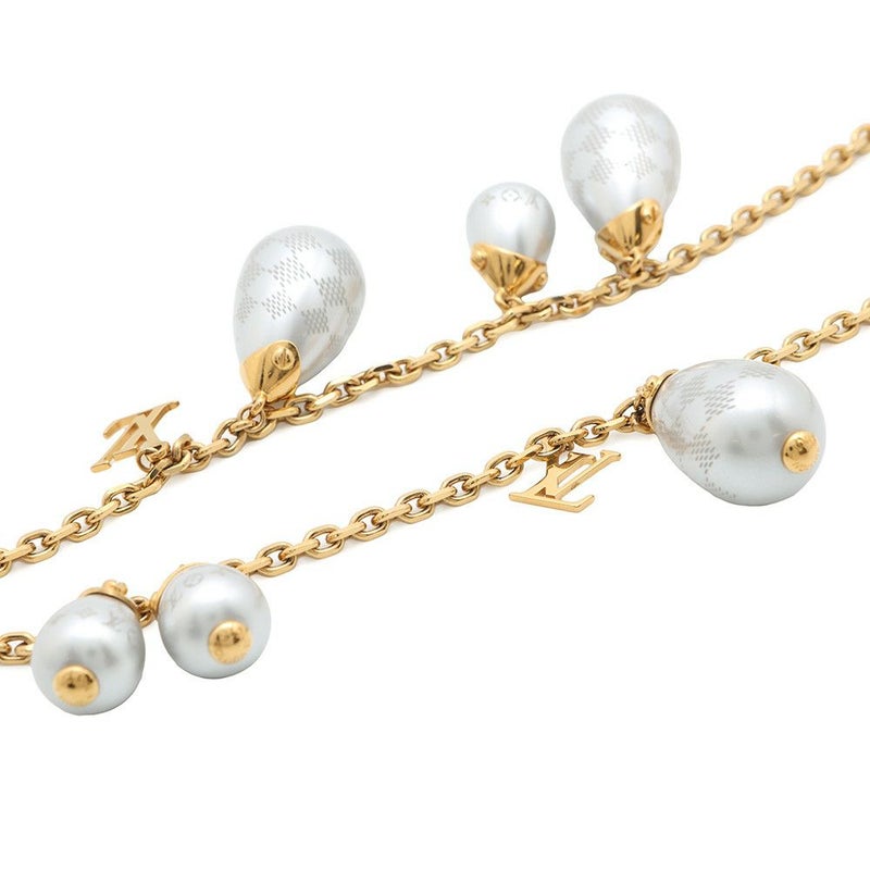 ルイヴィトン ネックレス ダミエ・パール パンダンティフ ロングネックレス LOUIS VUITTON アクセサリー