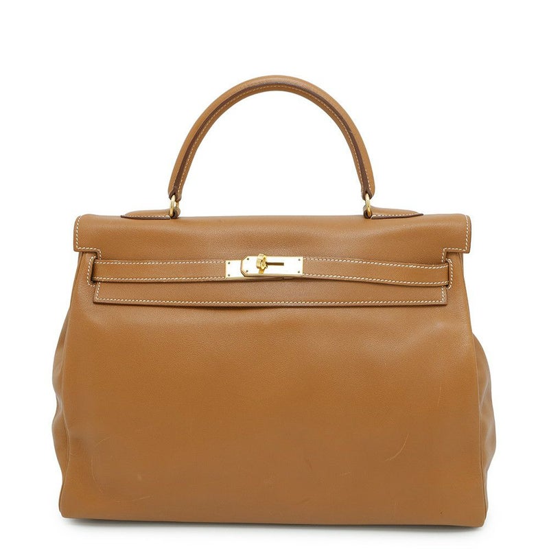 エルメス ハンドバッグ ケリー35 内縫い ゴールド/ゴールド金具 スイフト A刻印 2wayショルダー