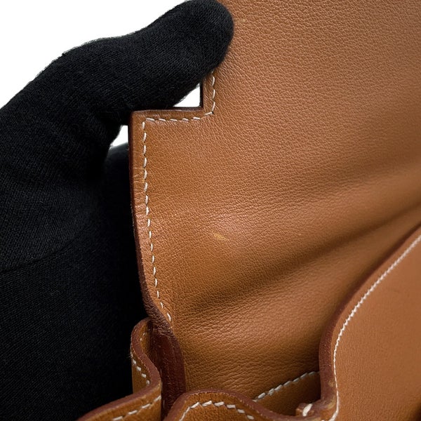 エルメス ハンドバッグ ケリー35 内縫い ゴールド/ゴールド金具 スイフト A刻印 2wayショルダー