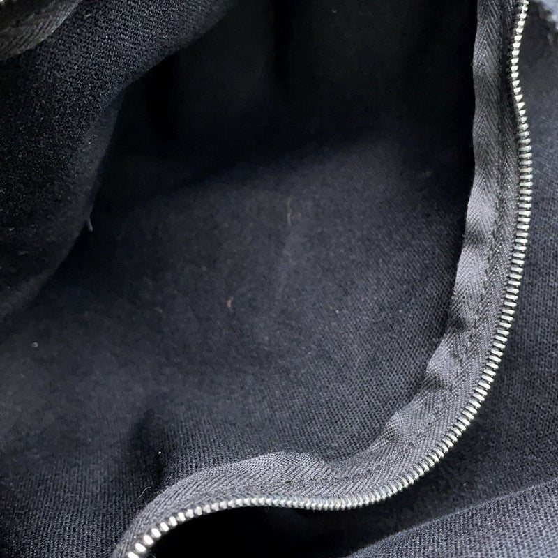 エルメス ハンドバッグ サクソー MM ベージュ/ブラック/シルバー金具 トワルアッシュ/キャンバス