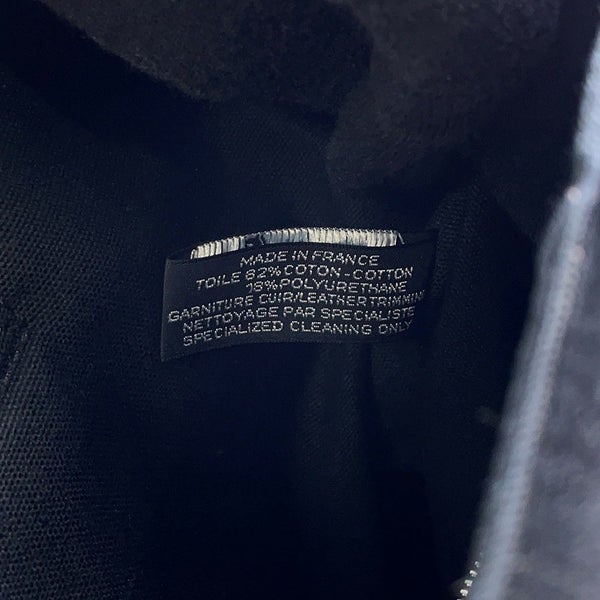 エルメス ハンドバッグ サクソー MM ベージュ/ブラック/シルバー金具 トワルアッシュ/キャンバス