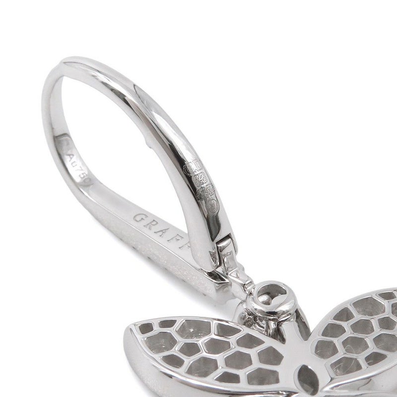 グラフ ピアス パヴェ バタフライ ミニ ダイヤモンド ドロップ イヤリング ダイヤ 計約1.43ct K18WGホワイトゴールド RGE1167