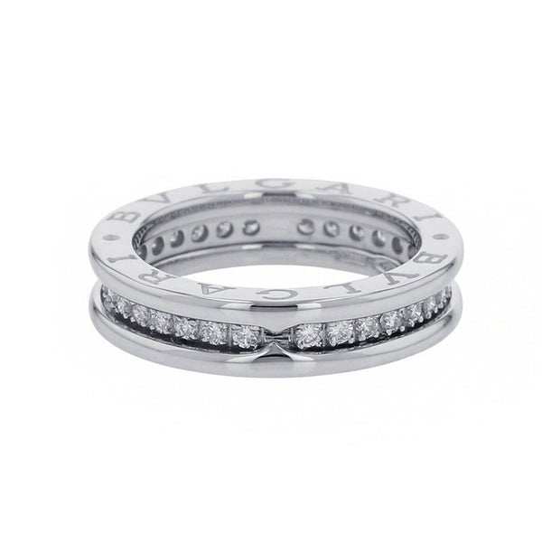 ブルガリ リング ビー・ゼロワン B-zero1 1バンド ダイヤモンド K18WGホワイトゴールド サイズ50 BVLGARI 指輪