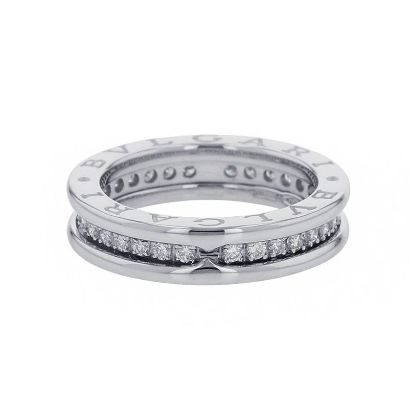 ブルガリ リング ビー・ゼロワン B-zero1 1バンド ダイヤモンド K18WGホワイトゴールド サイズ50 BVLGARI 指輪