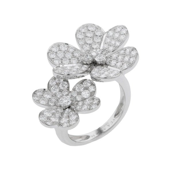 ヴァンクリーフ&アーペル リング フリヴォル アントレ レ ドア リング ダイヤモンド 112P 2.1ct K18WG サイズ50 VCARB67500