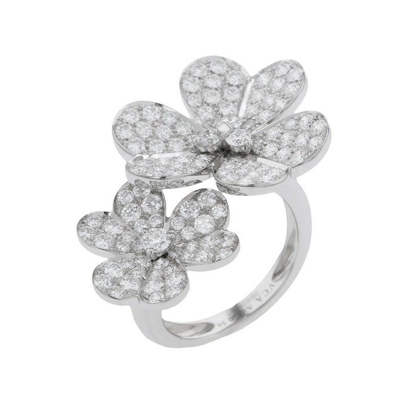 ヴァンクリーフ&アーペル リング フリヴォル アントレ レ ドア リング ダイヤモンド 112P 2.1ct K18WG サイズ50 VCARB67500