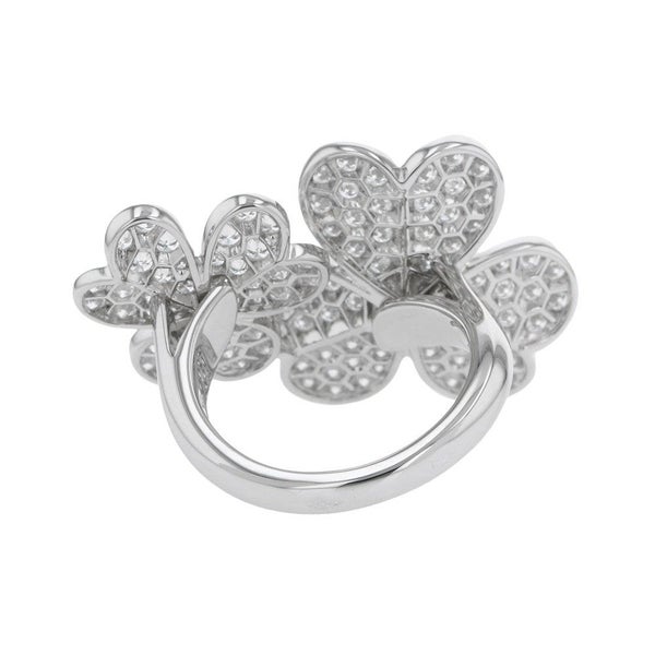 ヴァンクリーフ&アーペル リング フリヴォル アントレ レ ドア リング ダイヤモンド 112P 2.1ct K18WG サイズ50 VCARB67500