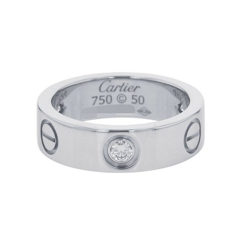 カルティエ リング LOVE リング クラシックモデル ダイヤモンド 3P 計0.22ct K18WG サイズ50 B4032500 指輪 ラブリング