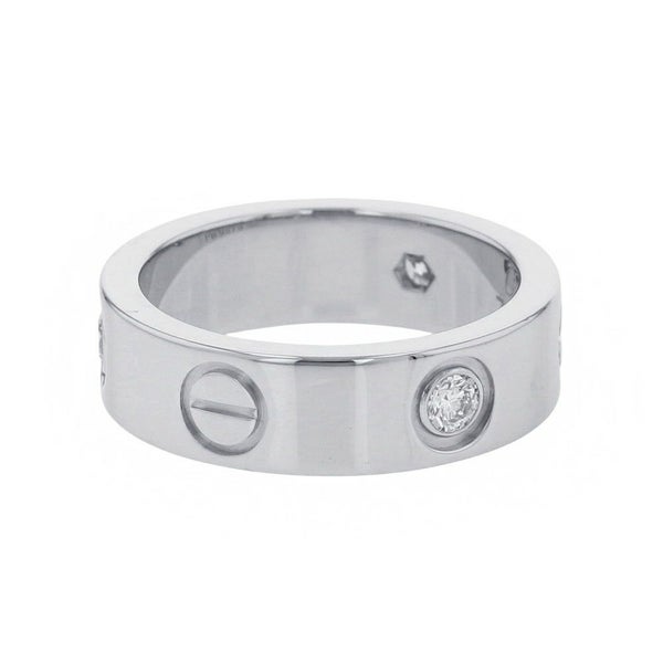 カルティエ リング LOVE リング クラシックモデル ダイヤモンド 3P 計0.22ct K18WG サイズ50 B4032500 指輪 ラブリング