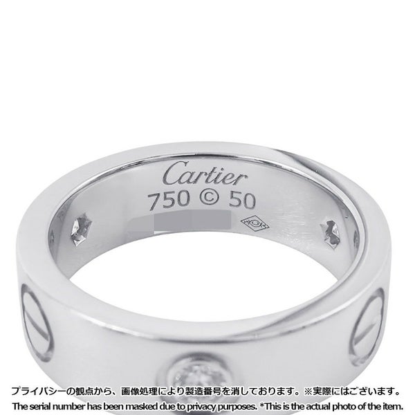 カルティエ リング LOVE リング クラシックモデル ダイヤモンド 3P 計0.22ct K18WG サイズ50 B4032500 指輪 ラブリング