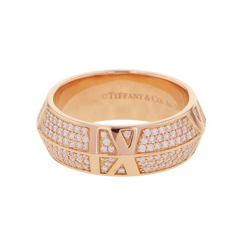 ティファニー リング アトラス X クローズド ワイド リング ダイヤモンド 0.59ct K18PGピンクゴールド サイズ約14号 Tiffany&Co. 指輪