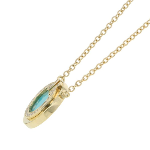 ティファニー ネックレス T ダイヤモンド＆ターコイズ サークル ペンダント K18YGイエローゴールド Tiffany&Co.
