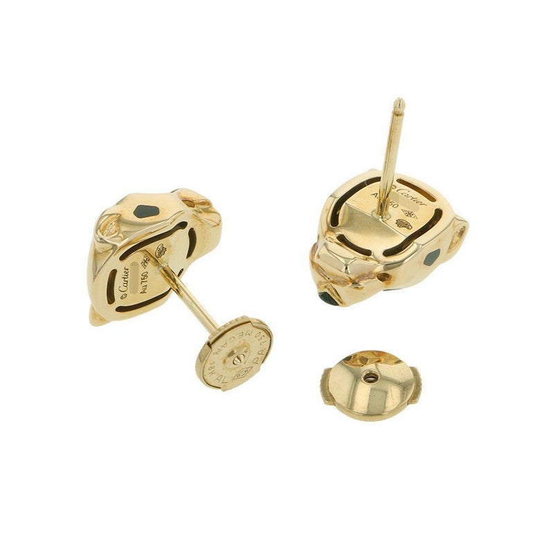 カルティエ ピアス パンテール ドゥ カルティエ イヤリング ツァボライトガーネット オニキス K18YGイエローゴールド B8301509 Cartier