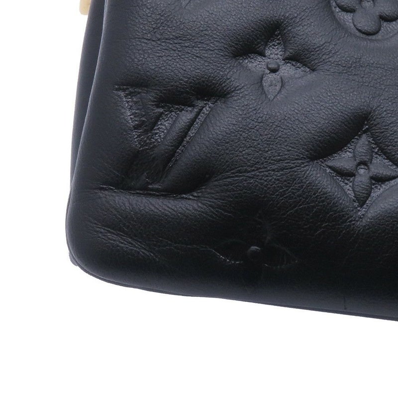 ルイヴィトン ショルダーバッグ モノグラム/ラムレザー クッサンPM M57790 LOUIS VUITTON 3wayクラッチ ブラック 黒