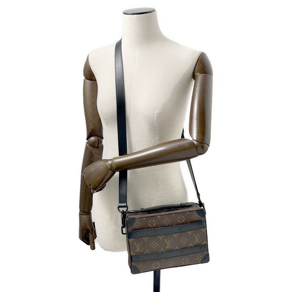 ルイヴィトン ショルダーバッグ モノグラム・マカサー ハンドル・ソフトトランク M45935 ヴィトン バッグ 黒 ブラック