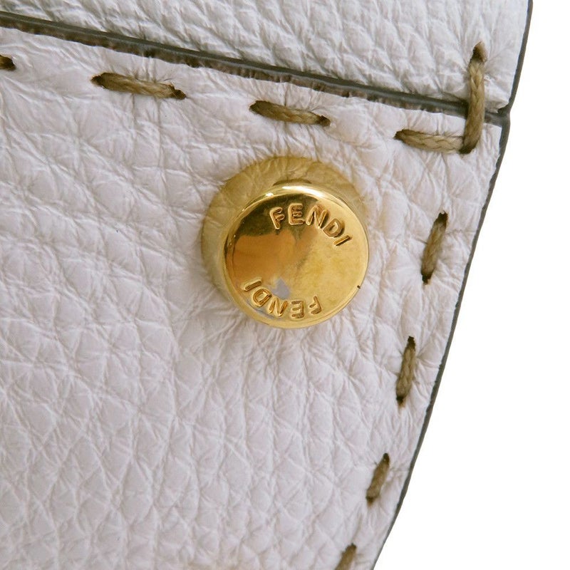 フェンディ ハンドバッグ ミニ ピーカブー セレリア レザー 8BN244 FENDI バッグ ショルダーバッグ 白