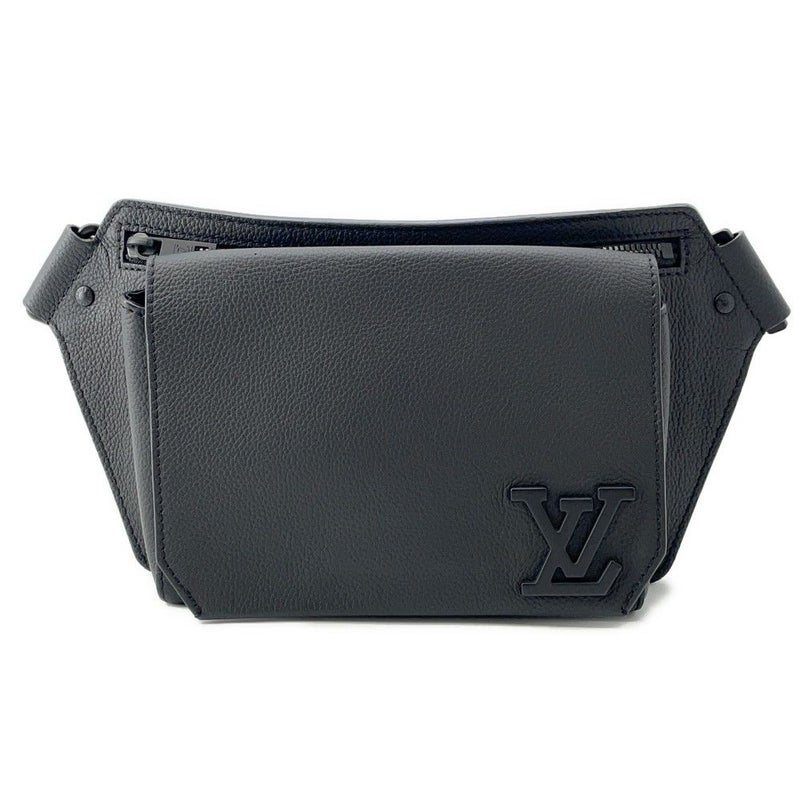 ルイヴィトン ボディバッグ グレインレザー テイクオフ・スリング M57081 ヴィトン ブラック 黒