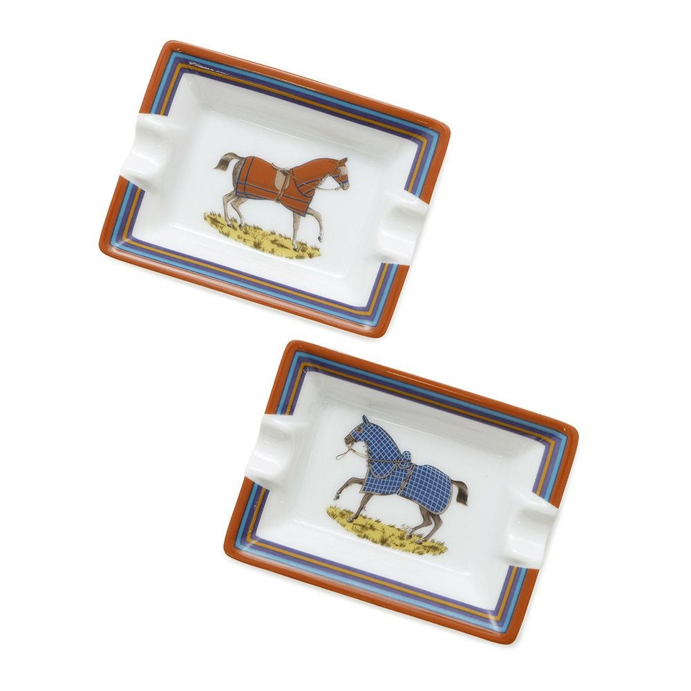 エルメス トレイ ミニ アッシュトレイ セット HERMES 陶器 灰皿 | 中古