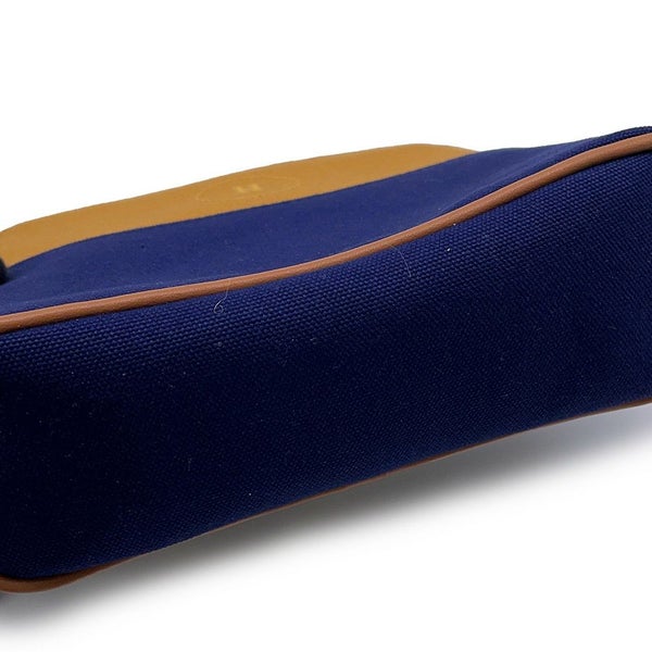 エルメス ポーチ ボリードポーチ ミニ  イエロー/ネイビー/シルバー金具 HERMES 小物入れ