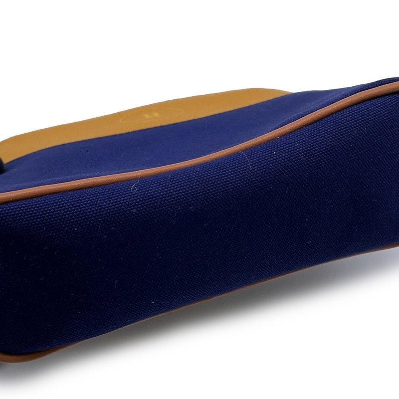 エルメス ポーチ ボリードポーチ ミニ  イエロー/ネイビー/シルバー金具 HERMES 小物入れ