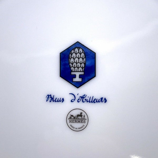 エルメス デザートプレート ブルー ダイユール HERMES ポーセリン 食器