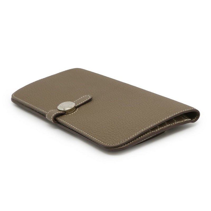エルメス 長財布 ドゴンロング エトゥープ/シルバー金具 トゴ X刻印 HERMES 財布
