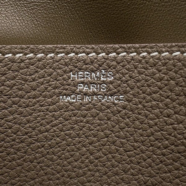 エルメス 長財布 ドゴンロング エトゥープ/シルバー金具 トゴ X刻印 HERMES 財布