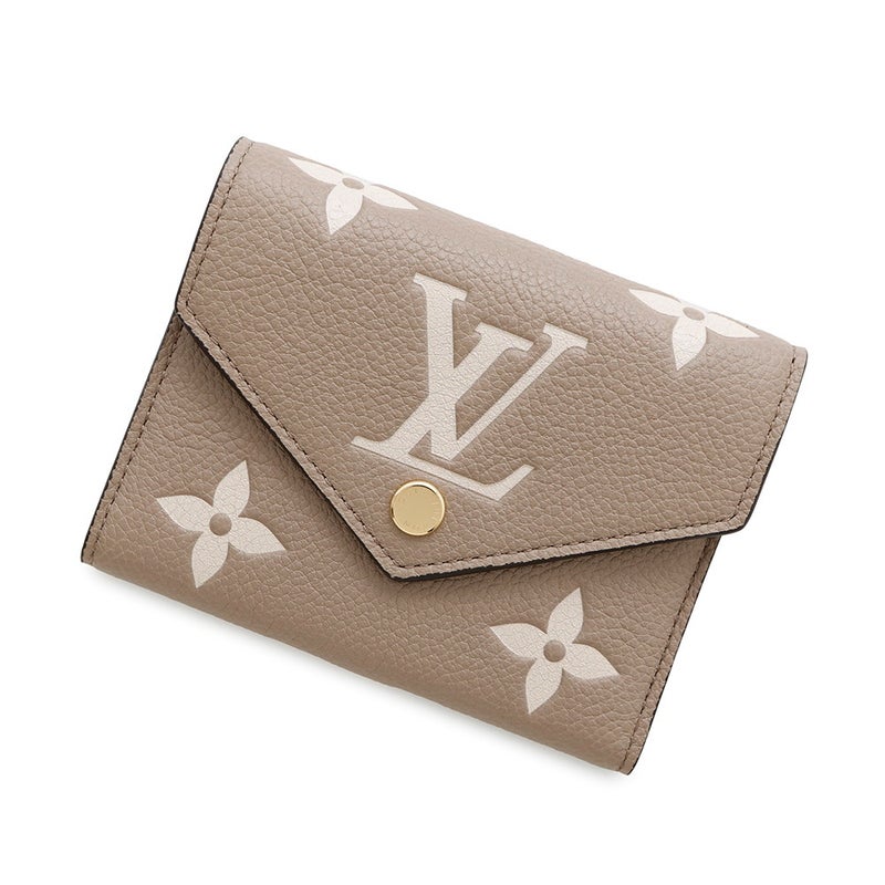 ルイヴィトン 財布 モノグラム・アンプラント ポルトフォイユ・ヴィクトリーヌ M81861 LOUIS VUITTON ベージュ