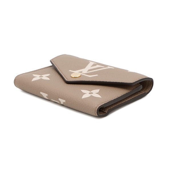 ルイヴィトン 財布 モノグラム・アンプラント ポルトフォイユ・ヴィクトリーヌ M81861 LOUIS VUITTON ベージュ