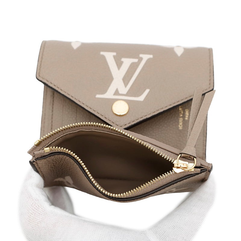 ルイヴィトン 財布 モノグラム・アンプラント ポルトフォイユ・ヴィクトリーヌ M81861 LOUIS VUITTON ベージュ