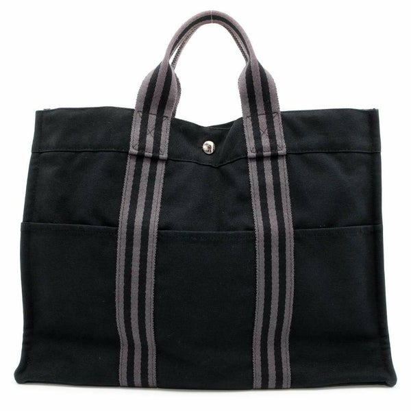 エルメス トートバッグ フールトゥMM キャンバス HERMES 黒