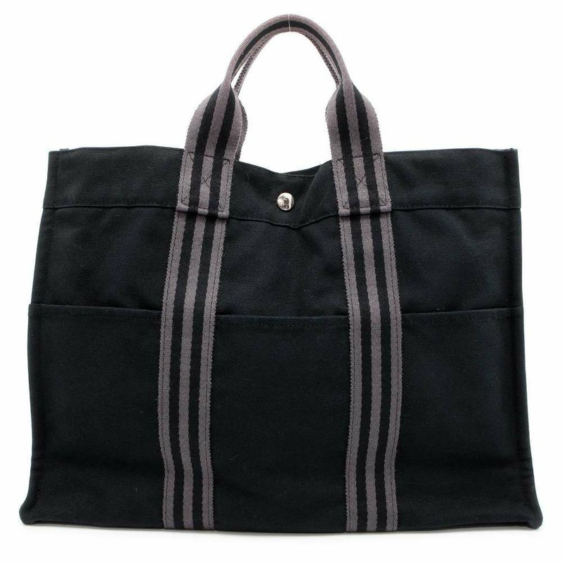 エルメス トートバッグ フールトゥMM キャンバス HERMES 黒