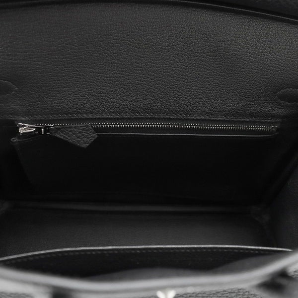 エルメス バーキン25 ブラック/マットシルバー金具 トゴ K刻印 HERMES Birkin ハンドバッグ 黒