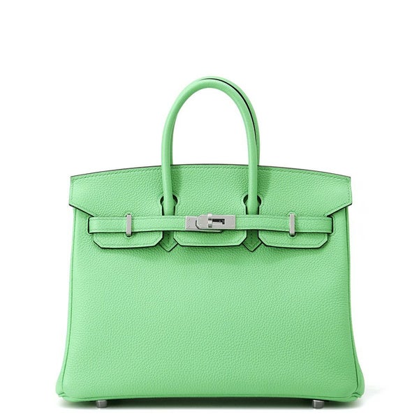 エルメス バーキン25 ヴェールコミック/シルバー金具 トゴ W刻印 HERMES Birkin ハンドバッグ