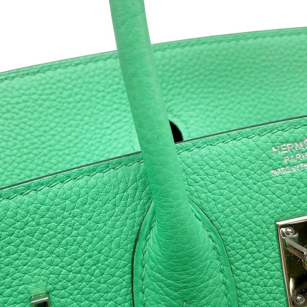 エルメス バーキン25 ヴェールコミック/シルバー金具 トゴ W刻印 HERMES Birkin ハンドバッグ