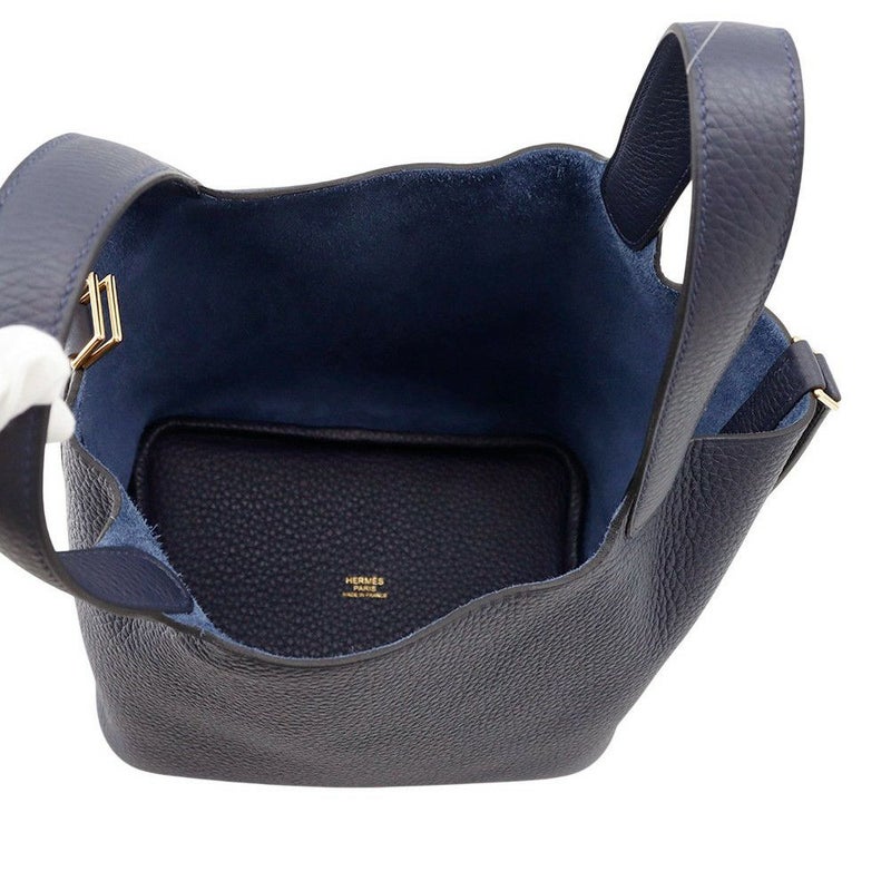エルメス ハンドバッグ ピコタンロックPM ブルーニュイ/ゴールド金具 トリヨンクレマンス K刻印